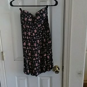 Strapless mini dress
